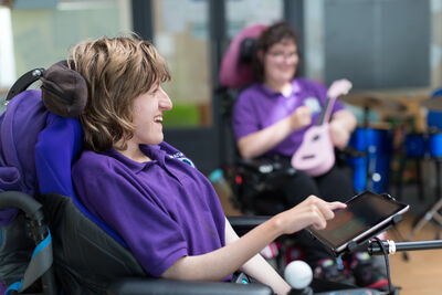Participants have fun with instruments